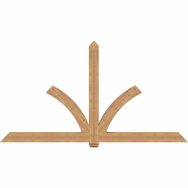 Ekena Millwork Redmond Timber Gable Bracket, Western Red Cedar, 108"W x 58"H x 5 1/2"D x 5 1/2"F, 13/12 Pitch GBW108X58X0606RED00SWR - main